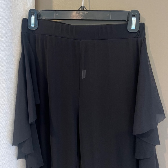 Women's Sheer Ruffle Beach Bottom Cover Up Pants, Size Medium - Picture 8 of 16